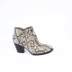BareTraps Ankle Boots 6.5 Women Western Bootie Faux leather snakeskin print